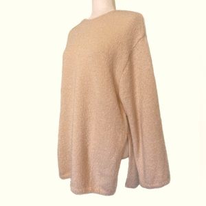 NWOT H&M cream shimmer sweater size S boxy lagenlook